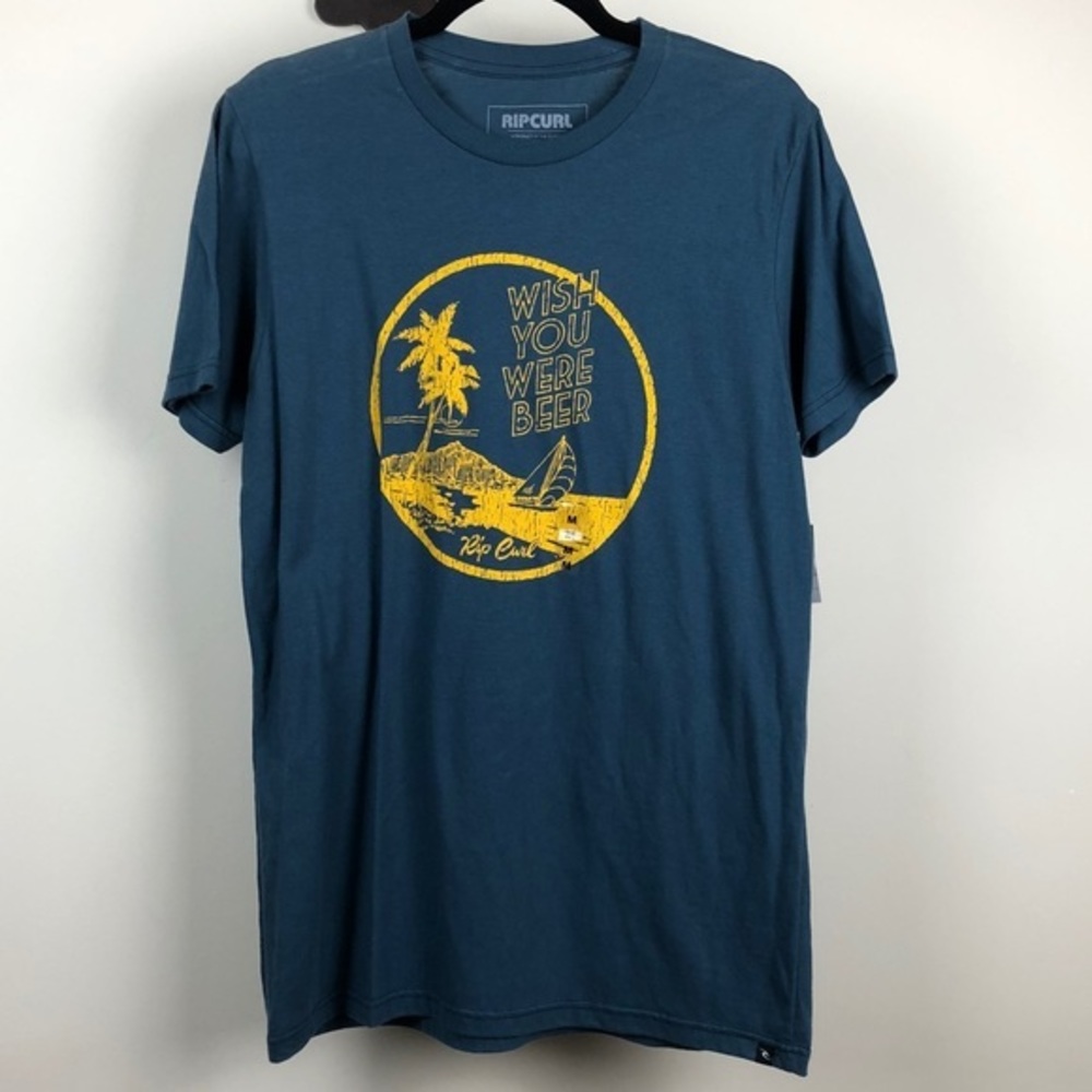 NWT Rip Curl “Wish You Were Beer” Catamaran Tee